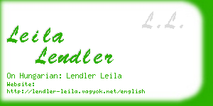 leila lendler business card